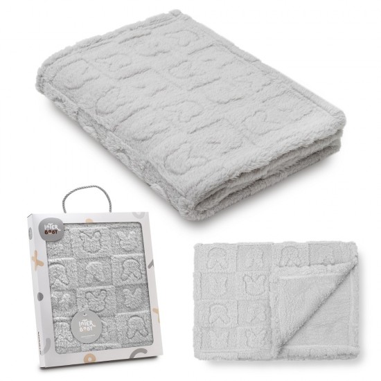 Interbaby Κουβέρτα Αγκαλιάς 80X110 Bunnies Grey