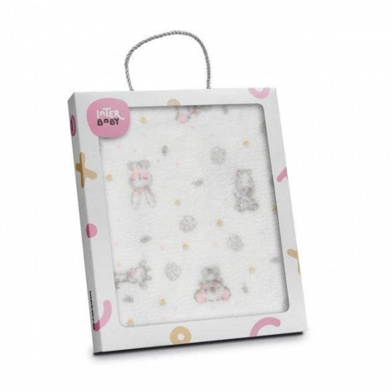 Interbaby Κουβέρτα Αγκαλιάς 80X110 Coral Flecce Koala Pink