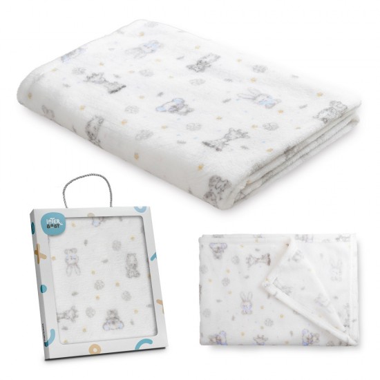 Interbaby Κουβέρτα Αγκαλιάς 80X110 Coral Flecce Koala Blue