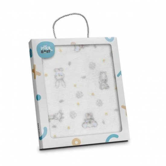 Interbaby Κουβέρτα Αγκαλιάς 80X110 Coral Flecce Koala Blue