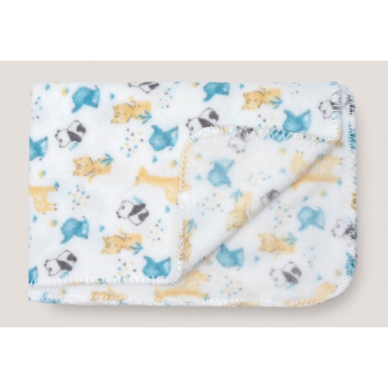 Interbaby Κουβέρτα Αγκαλιάς 80X110 Coral Flecce Animals Grey