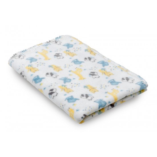 Interbaby Κουβέρτα Αγκαλιάς 80X110 Coral Flecce Animals Grey