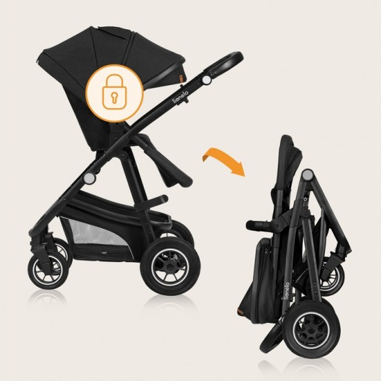 Lionelo Bianka Καρότσι 3 σε 1 έως 22 kg Black Onyx