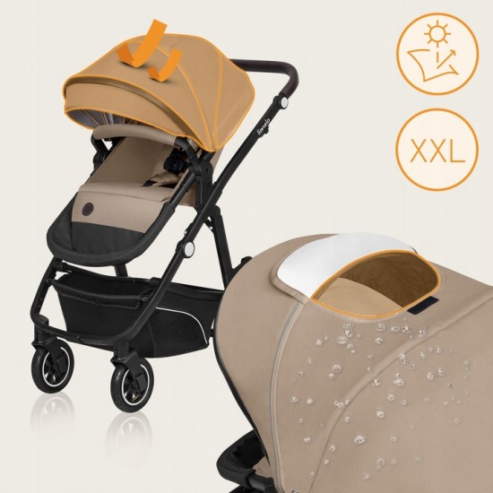 Lionelo Bianka Καρότσι 3 σε 1 έως 22 kg Beige Sand