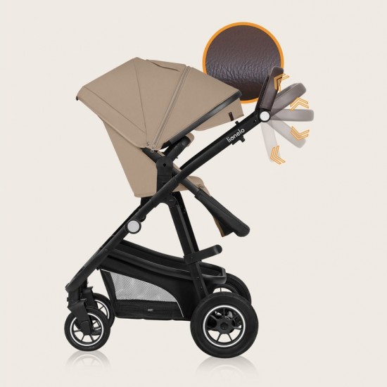 Lionelo Bianka Καρότσι 3 σε 1 έως 22 kg Beige Sand