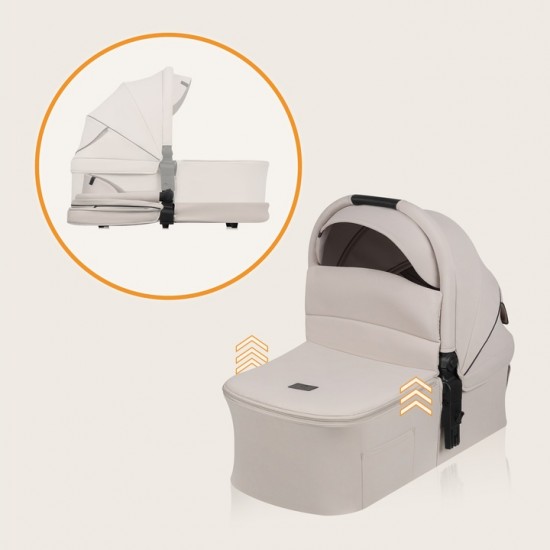 Lionelo Amber Plus Καρότσι Βρεφικό έως 22kg 3 σε 1 Beige Sand