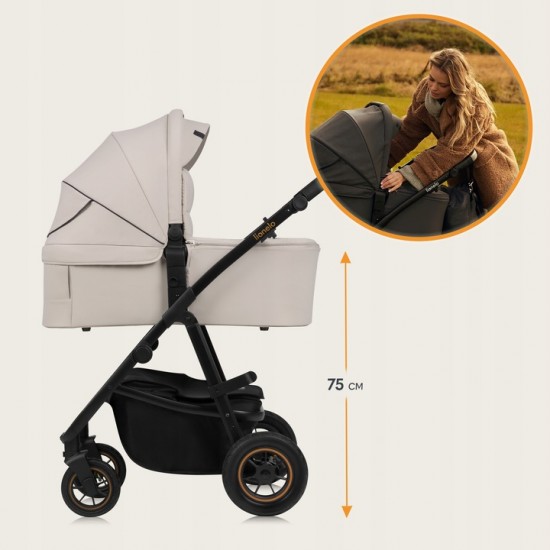 Lionelo Amber Plus Καρότσι Βρεφικό έως 22kg 3 σε 1 Beige Sand