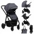 Lionelo Amber Plus Καρότσι Βρεφικό έως 22kg 3 σε 1 Gray Graphite