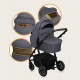 Lionelo Amber Plus Καρότσι Βρεφικό έως 22kg 3 σε 1 Gray Graphite