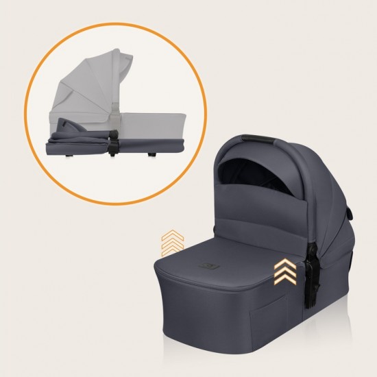 Lionelo Amber Plus Καρότσι Βρεφικό έως 22kg 3 σε 1 Gray Graphite
