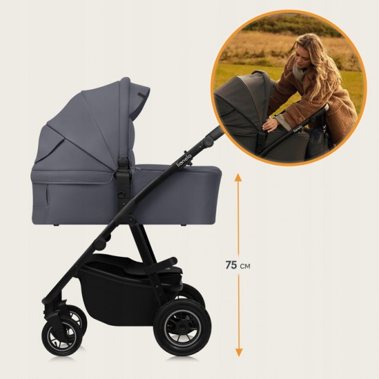 Lionelo Amber Plus Καρότσι Βρεφικό έως 22kg 3 σε 1 Gray Graphite
