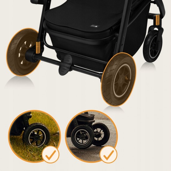 Lionelo Amber Plus Καρότσι Βρεφικό έως 22kg 3 σε 1 Gray Graphite