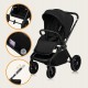 Lionelo Mika Plus Καρότσι Βρεφικό 3 σε 1 έως 22 kg Black Onyx