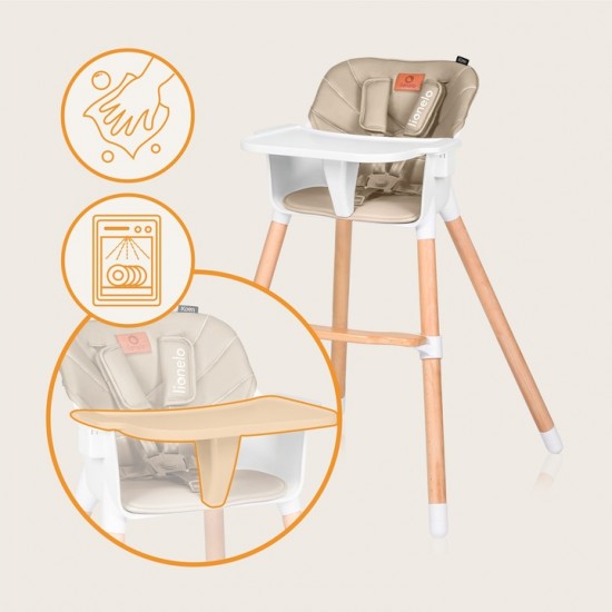 Lionelo Koen Καρεκλάκι φαγητού 2 σε 1 Beige Sand