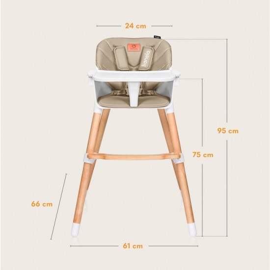 Lionelo Koen Καρεκλάκι φαγητού 2 σε 1 Beige Sand