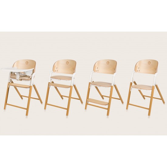 Lionelo Celia Καρεκλάκι φαγητού 3 σε 1 White Natural Wood