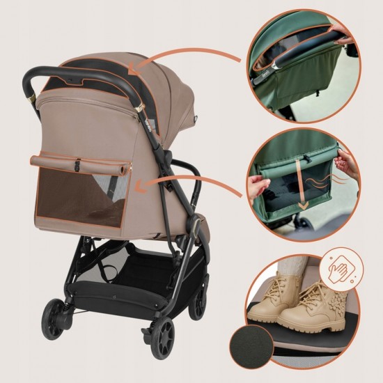 Lionelo Bess Καρότσι Ταξιδίου έως 22kg Beige Sand