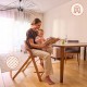 Lionelo Megan Καρεκλάκι Φαγητού 3 σε 1 Gray Wood
