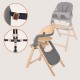 Lionelo Megan Καρεκλάκι Φαγητού 3 σε 1 Gray Wood