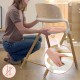 Lionelo Megan Καρεκλάκι Φαγητού 3 σε 1 White Wood