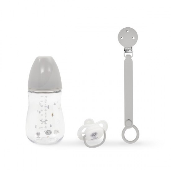 Interbaby Βρεφικό Σετ Δώρου 3 τμχ Grey