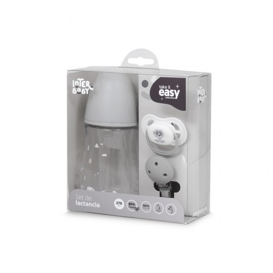 Interbaby Βρεφικό Σετ Δώρου 3 τμχ Grey