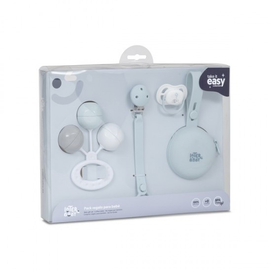 Interbaby Βρεφικό Σετ Δώρου 4τμχ Blue