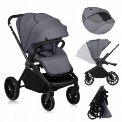 Lionelo Mika Plus Καρότσι Βρεφικό με Αναστροφή έως 22 kg Gray Stone