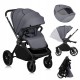 Lionelo Mika Plus Καρότσι Βρεφικό με Αναστροφή έως 22 kg Gray Stone