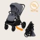 Lionelo Mika Plus Καρότσι Βρεφικό με Αναστροφή έως 22 kg Gray Stone
