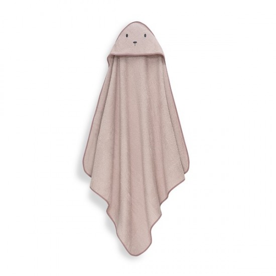 Interbaby Bear Σετ Μπουρνούζι & Πανάκι Παρηγοριάς Μουσελίνας Dark Pink