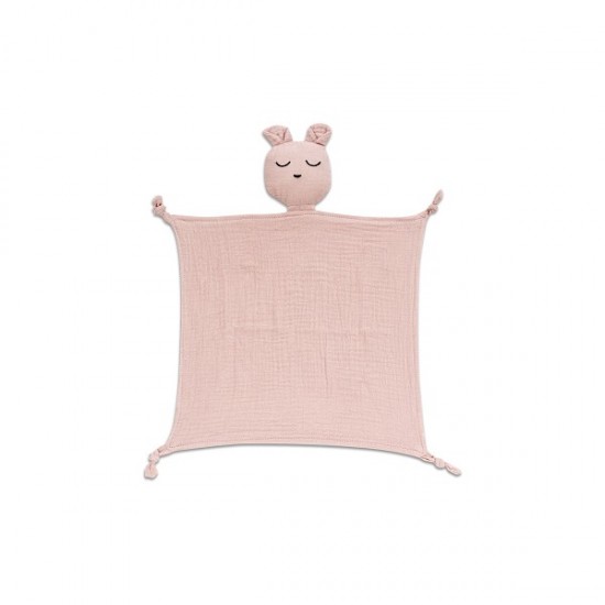 Interbaby Bear Σετ Μπουρνούζι & Πανάκι Παρηγοριάς Μουσελίνας Dark Pink