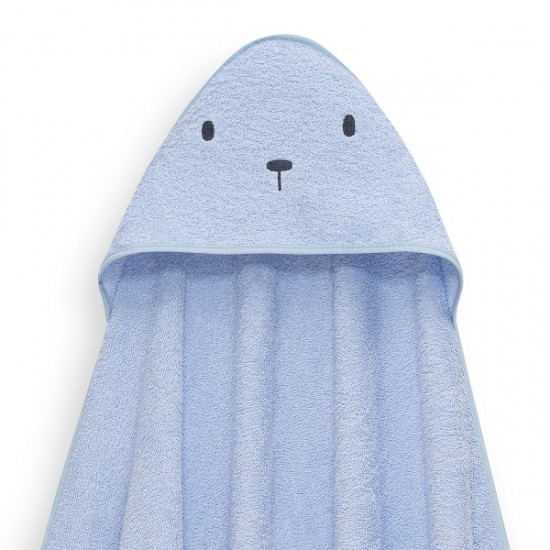 Interbaby Bear Σετ Μπουρνούζι & Πανάκι Παρηγοριάς Μουσελίνας Blue