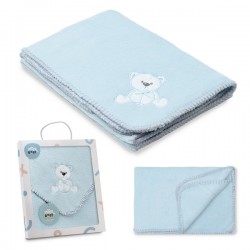 Interbaby Κουβέρτα Αγκαλιάς 80X110 Bear Blue