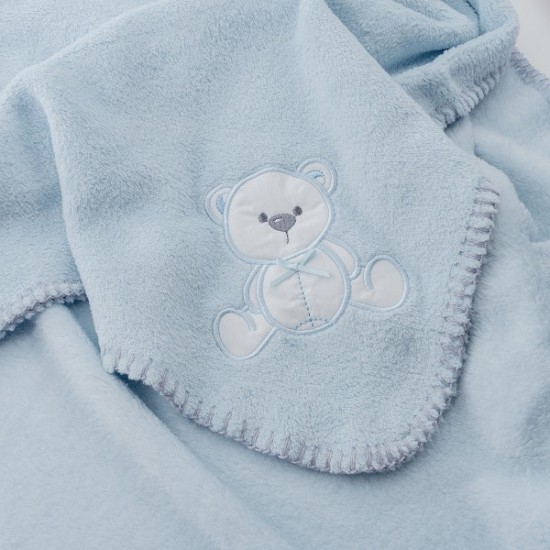 Interbaby Κουβέρτα Αγκαλιάς 80X110 Bear Blue