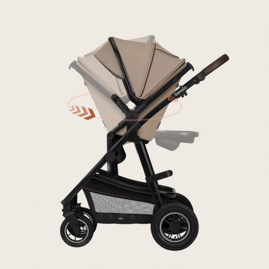 Lionelo Amber Καρότσι Βρεφικό έως 22kg 3 σε 1 Beige Sand