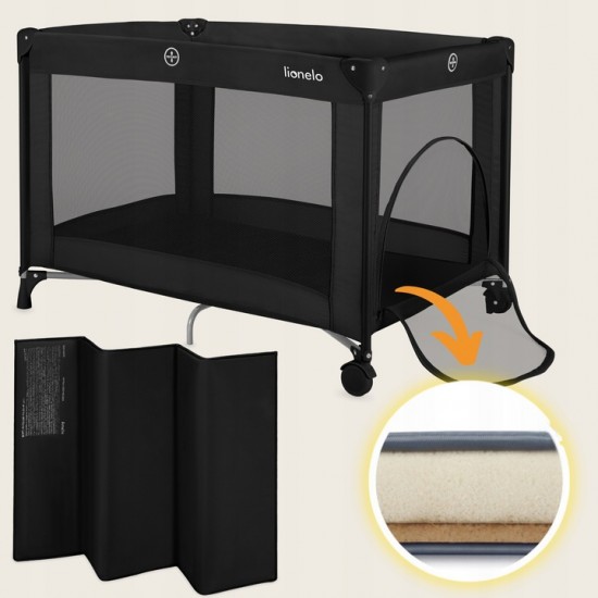 Lionelo Amelie Παρκοκρέβατο 1 Επιπέδoυ Black Carbon