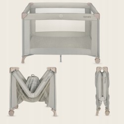 Lionelo Amelie Παρκοκρέβατο 1 Επιπέδoυ Beige Sand