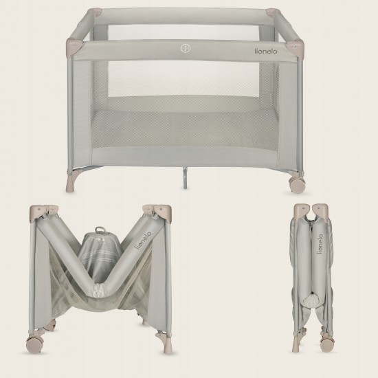 Lionelo Amelie Παρκοκρέβατο 1 Επιπέδoυ Beige Sand