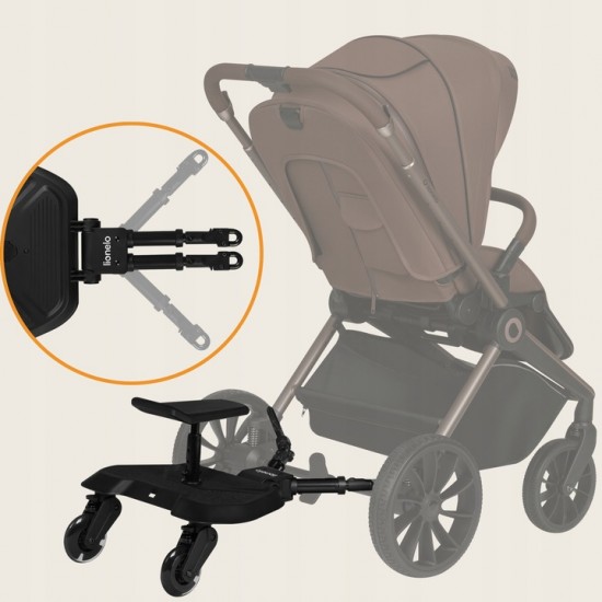 Lionelo Buggy Board Σκαλάκι Καροτσιού Με Κάθισμα Black Onyx