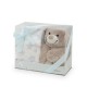 Interbaby Λούτρινο Αρκουδάκι & Κουβέρτα Αγκαλιάς 80X110 Blue