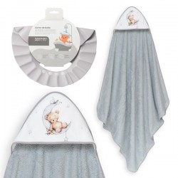 Interbaby Bear Μπουρνούζι Κάπα & Καπέλο Μπάνιου Grey