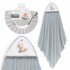 Interbaby Bear Μπουρνούζι Κάπα & Καπέλο Μπάνιου Grey