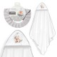 Interbaby Bear Μπουρνούζι Κάπα & Καπέλο Μπάνιου White-Grey