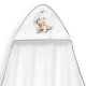 Interbaby Bear Μπουρνούζι Κάπα & Καπέλο Μπάνιου White-Grey