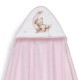 Interbaby Bear Μπουρνούζι Κάπα & Καπέλο Μπάνιου White-Pink