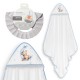 Interbaby Bear Μπουρνούζι Κάπα & Καπέλο Μπάνιου White-Blue