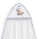 Interbaby Bear Μπουρνούζι Κάπα & Καπέλο Μπάνιου White-Blue