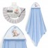 Interbaby Bear Μπουρνούζι Κάπα & Καπέλο Μπάνιου Blue