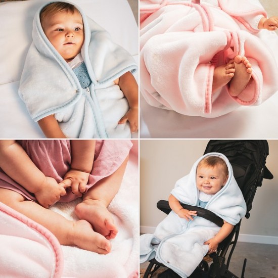 Interbaby Raschel Oso Nube Κουβέρτα Υπνόσακος Pink